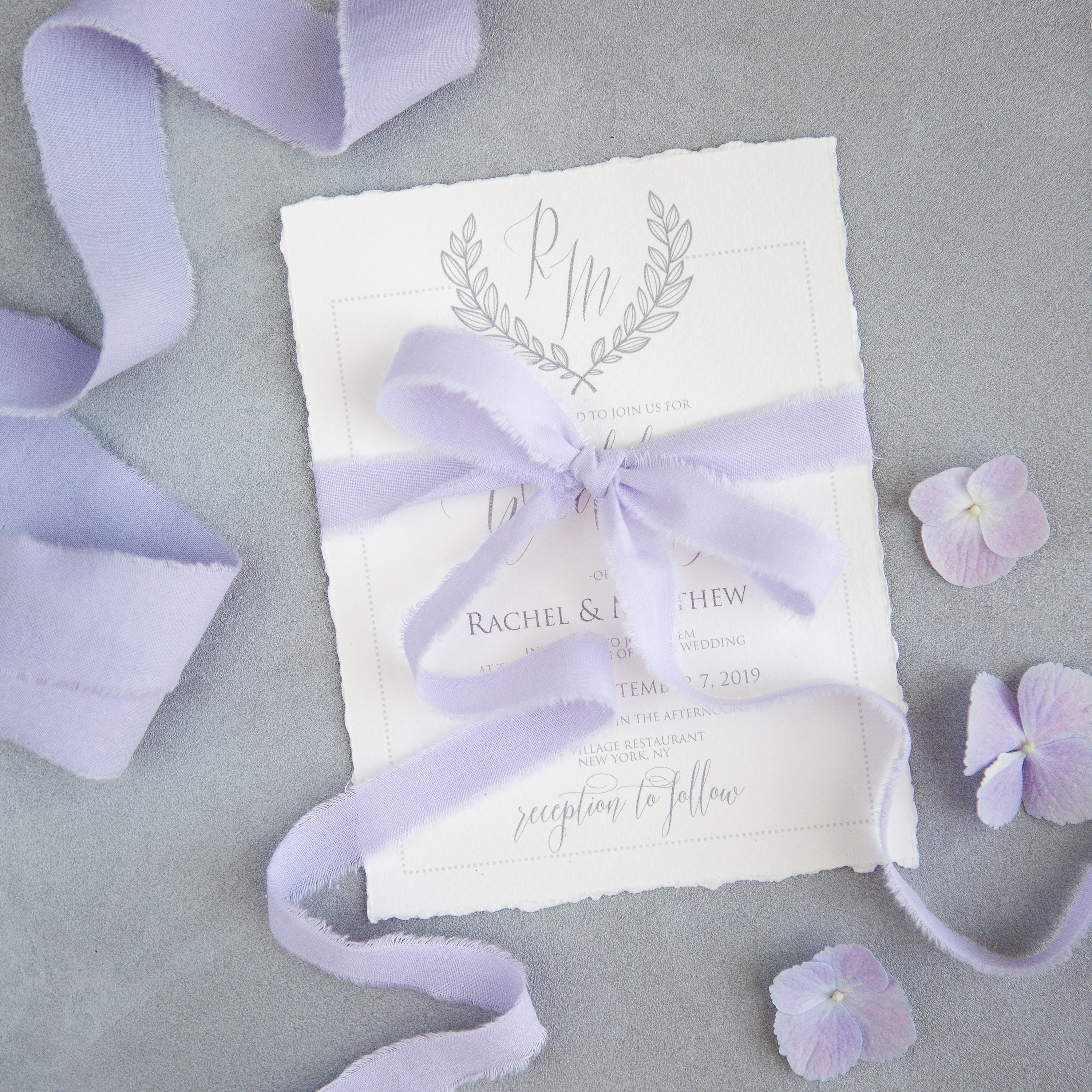Lavender cotton ribbon