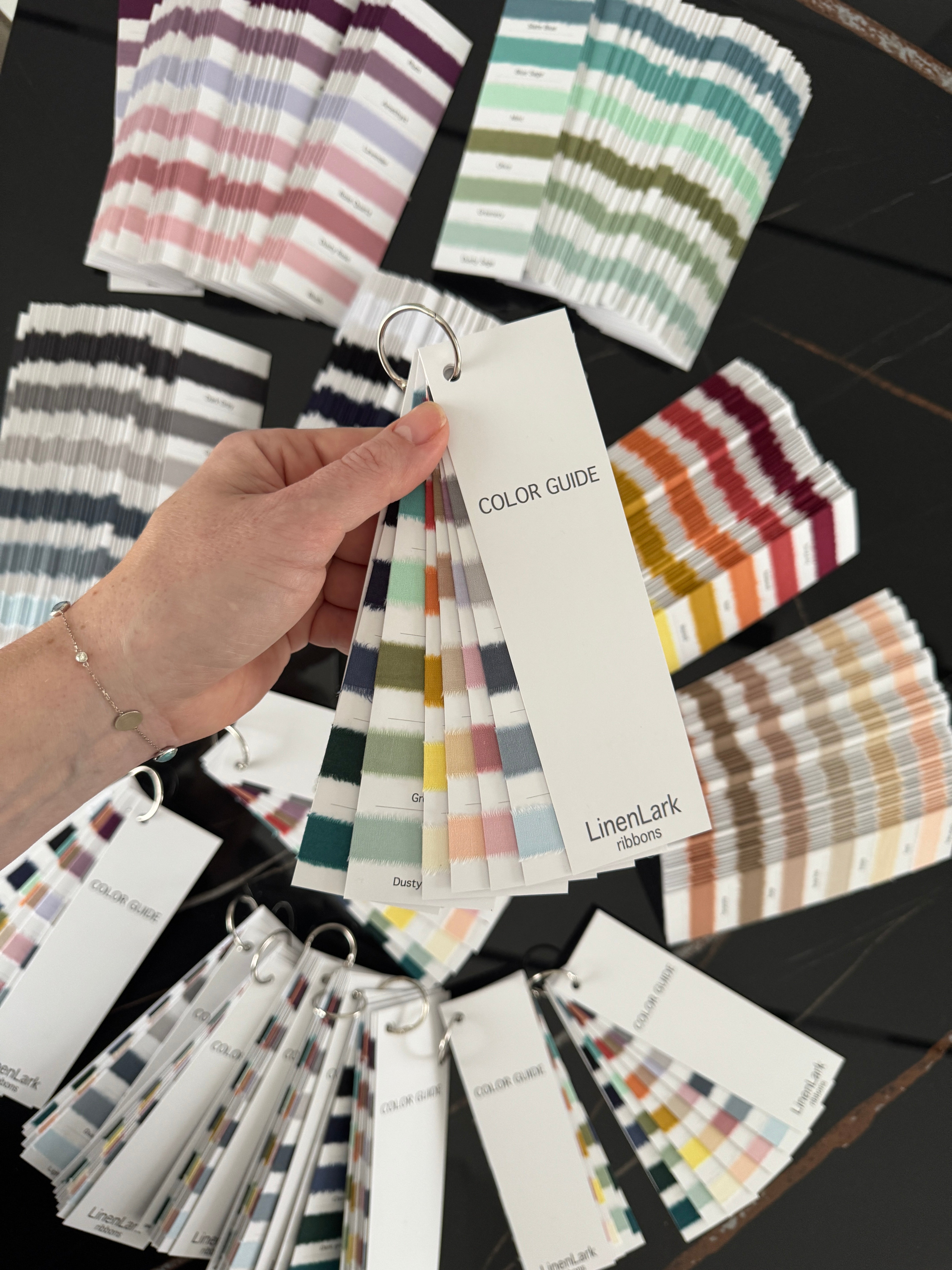 LinenLark Ribbon Color Guide – Explore All 36 Hand-Dyed Shades