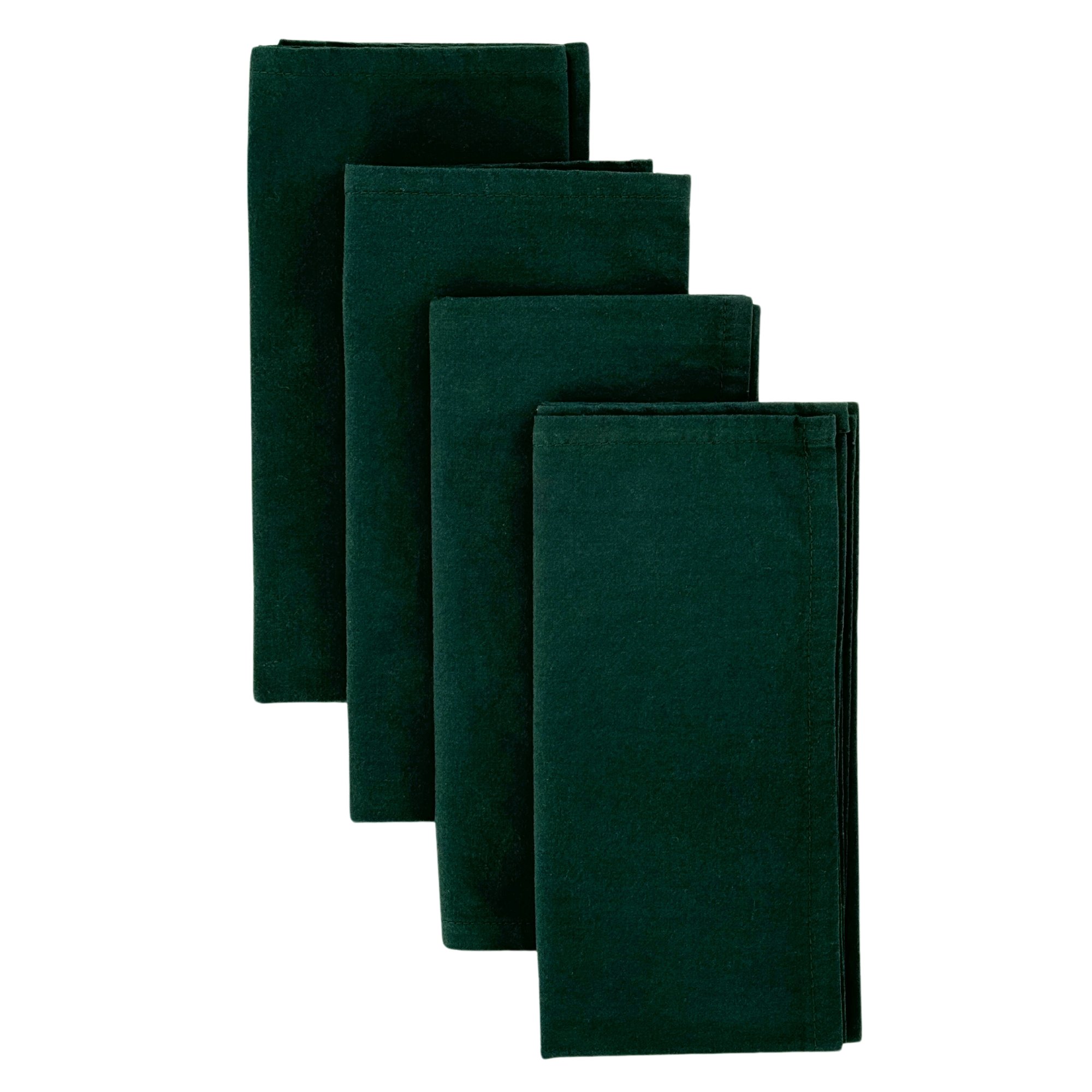Dark Green napkins Set 4 Hand dyed cotton 16inch x 16inch