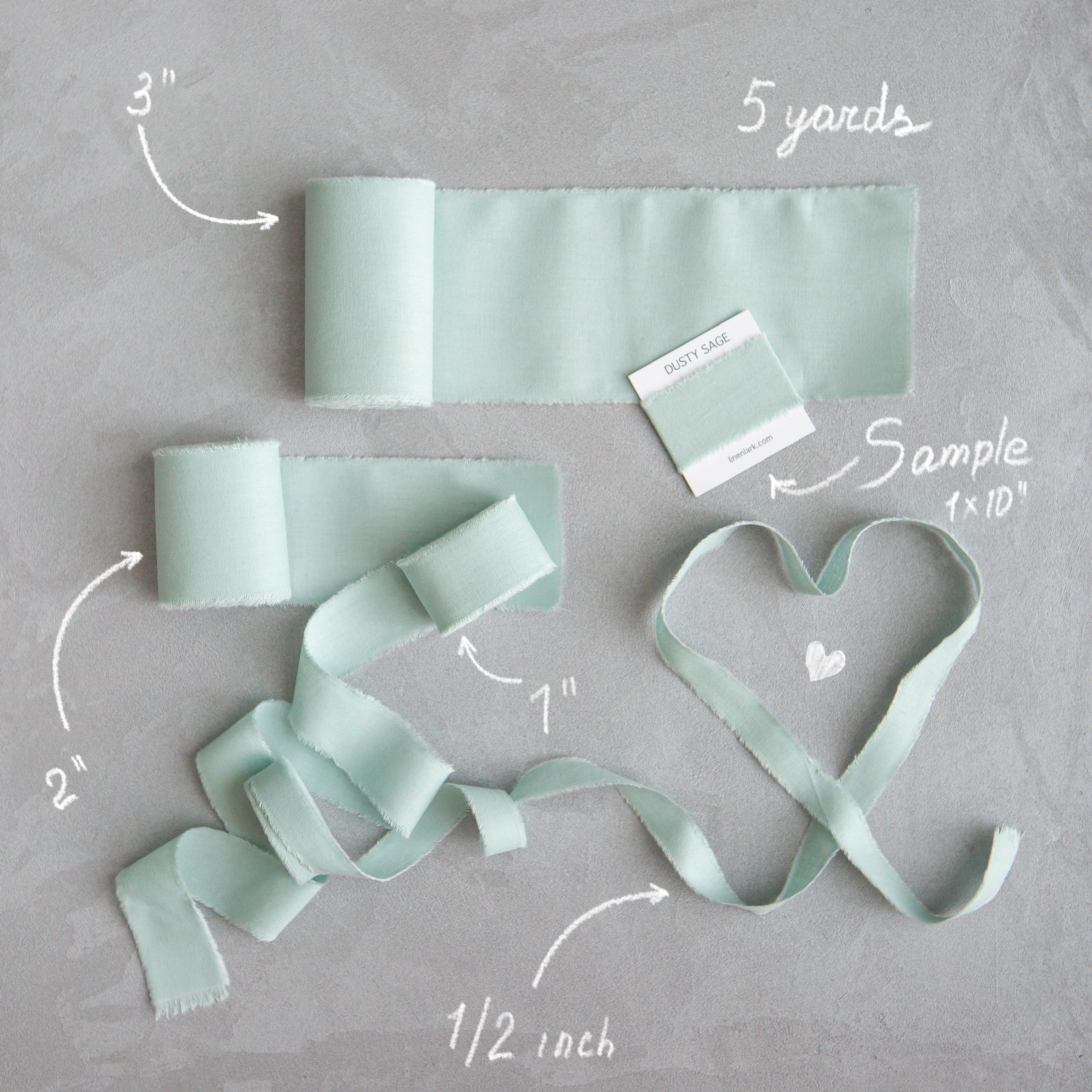 Dusty Sage cotton ribbon