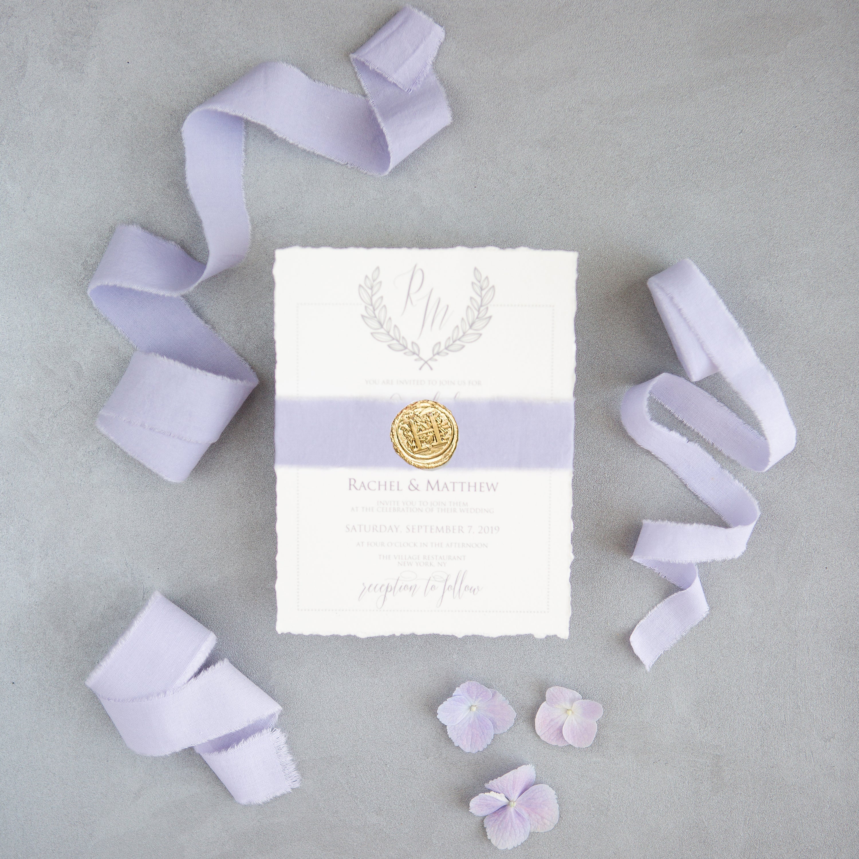 Lavender cotton ribbon
