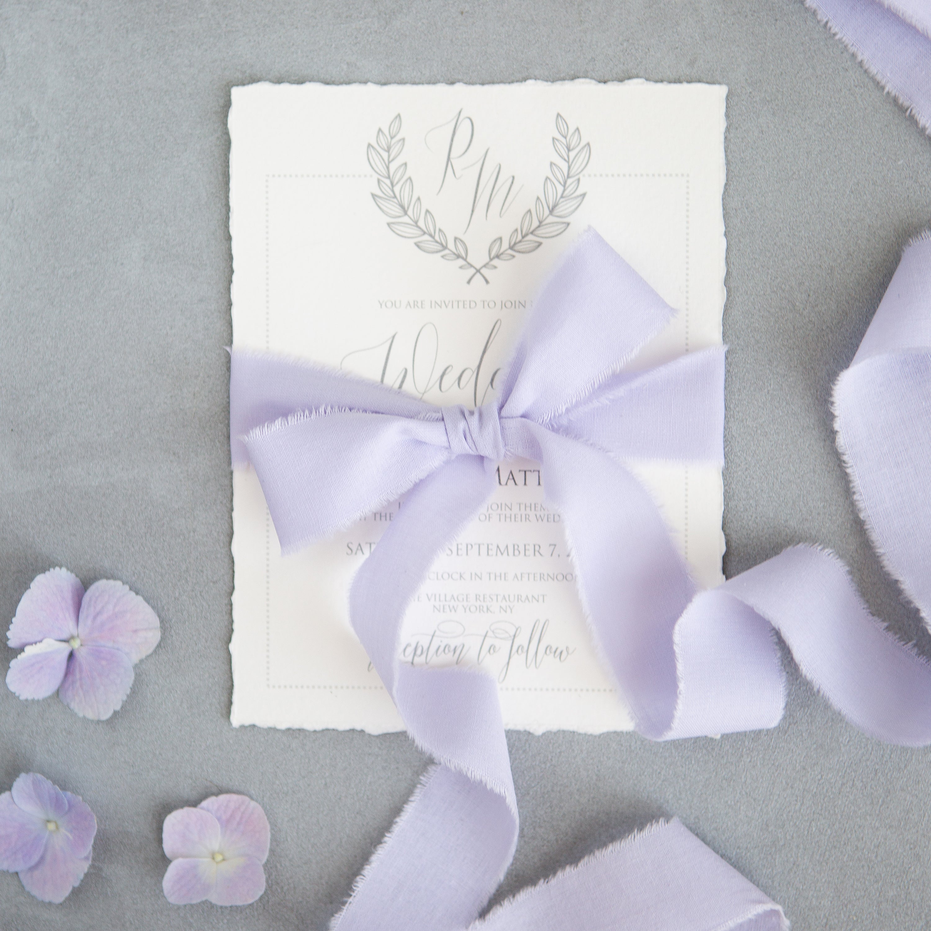 Lavender cotton ribbon