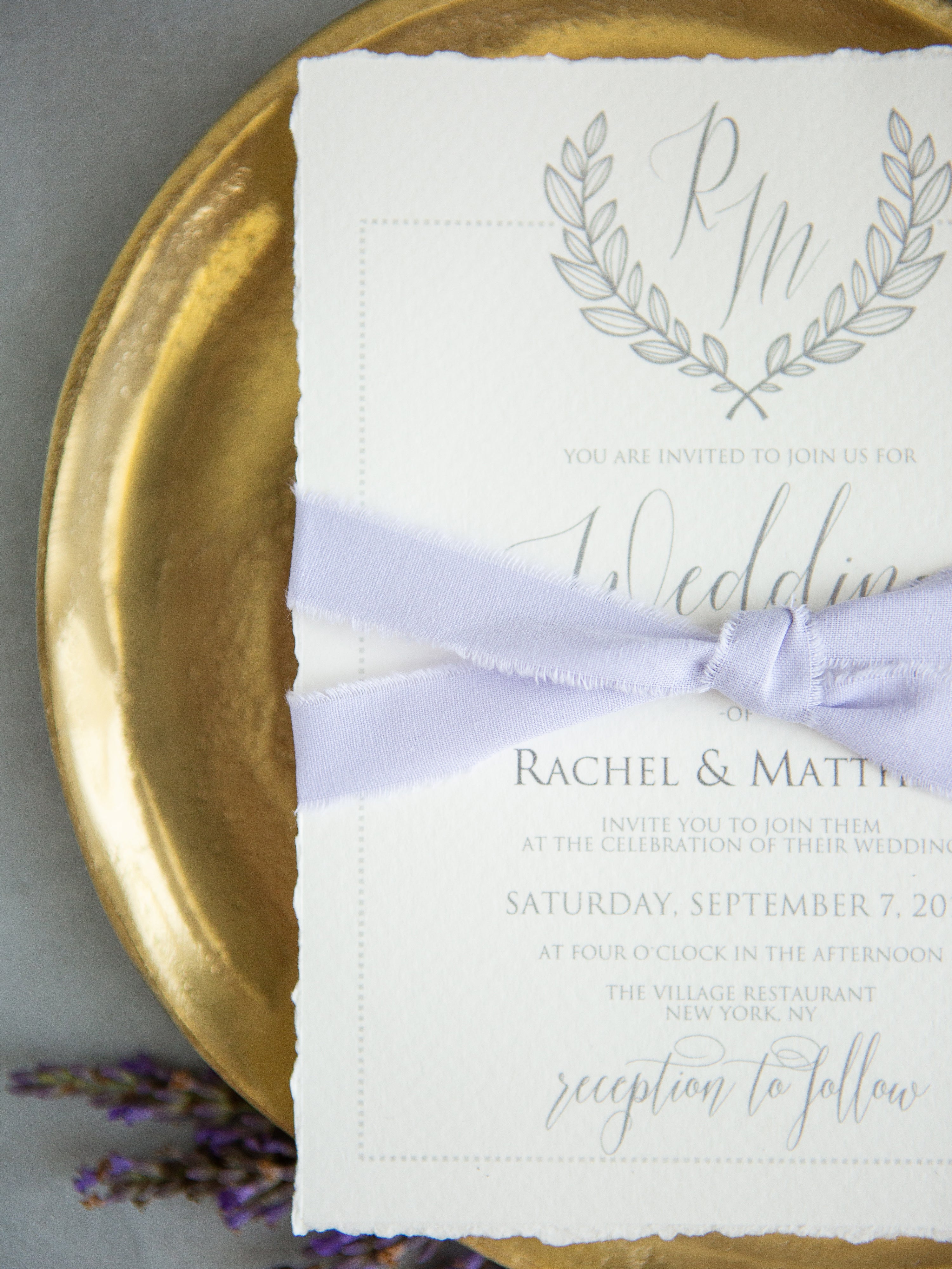 Lavender cotton ribbon